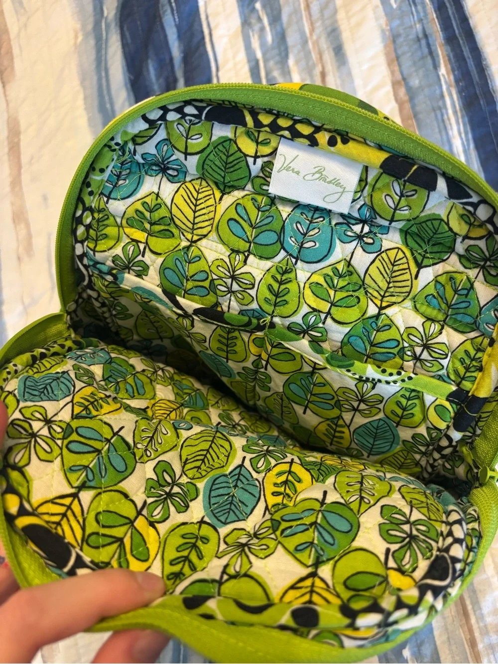 Vera Bradley Lime Green Floral Quilted Backpack